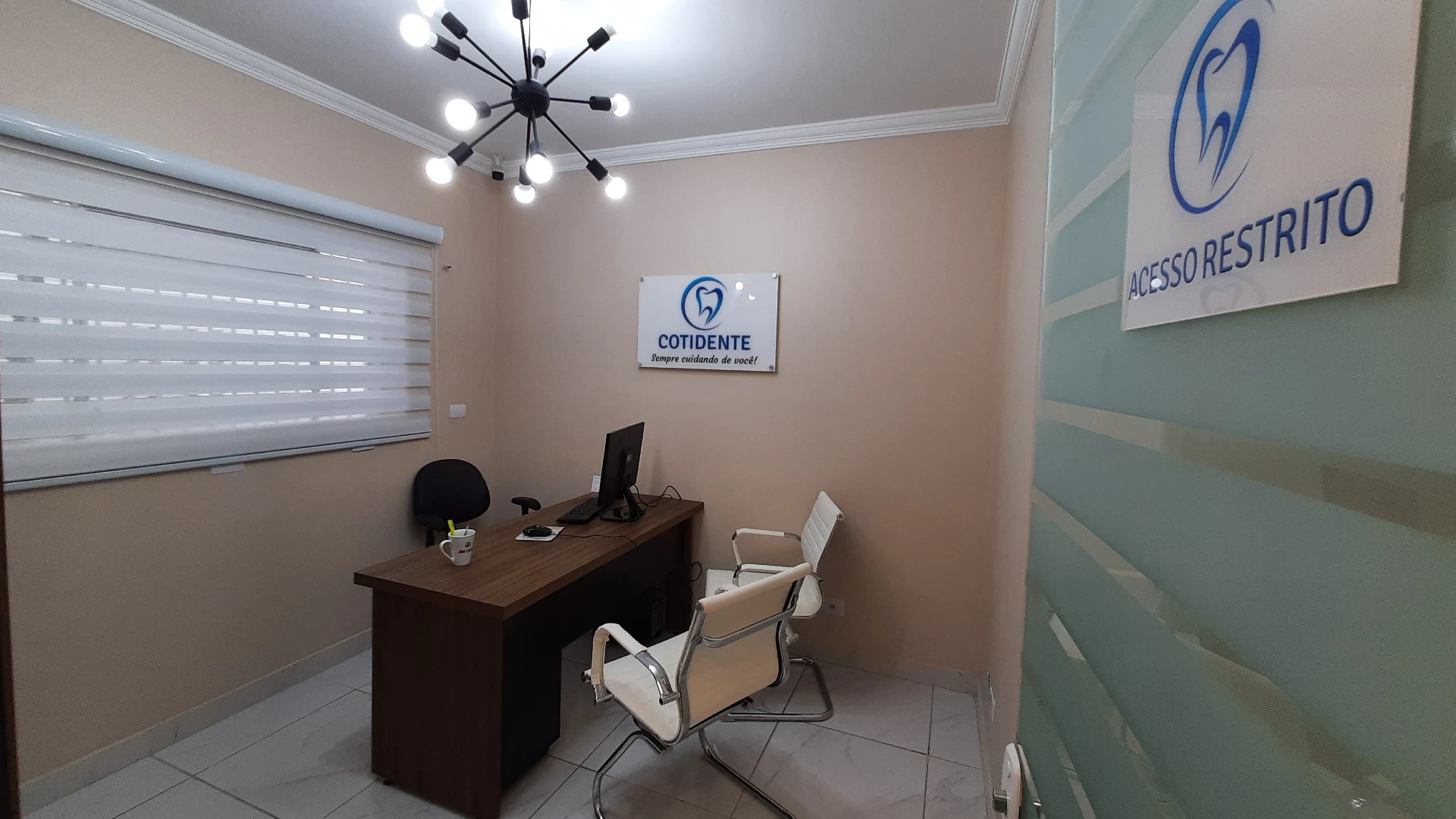 Sala de atendimento da Cotidente Odontologia